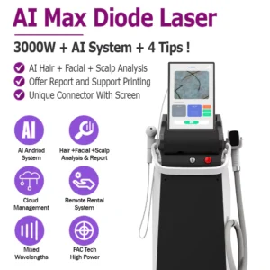 3000W AI Diode Best Laser Hair Removal Professional Machine
